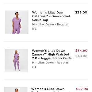 Women's Lilac Dawn Jogger Scrub Set and Sport Bra